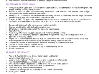 Edward VI A Level Notes