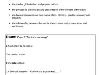 AQA A level Mass media question pack