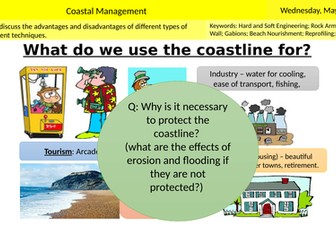 GCSE AQA Geography Coastal Management Lesson 7