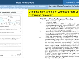 GCSE AQA Geography Flood Management Lesson 19