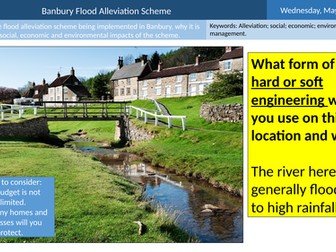 GCSE AQA Geography Banbury Flood Alleviation Scheme Lesson 20