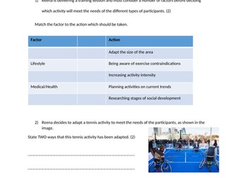 Sport and Activity Leaders Unit 1 Mock Paper