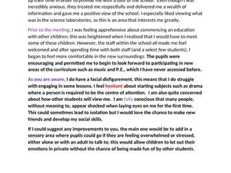 Modelled letter writing linked to the book Wonder