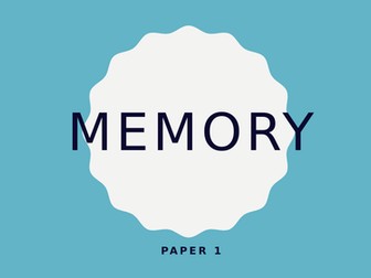 AQA A Level Psychology Memory Powerpoint