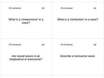 AQA GCSE Physics / Trilogy - Revision Cards (P6)