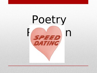 AQA GCSE Poetry Revision: Speed Dating Love and Relationships