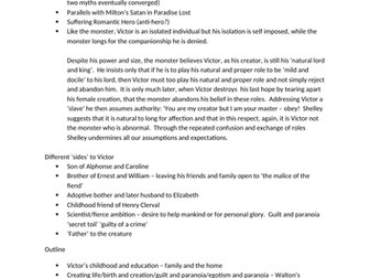 GCSE Frankenstein  Emergency Condensed Revision