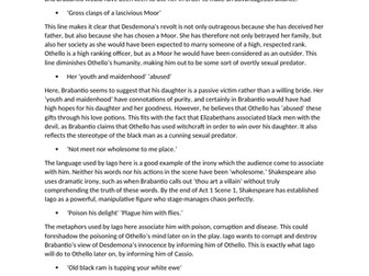 Key quotes from Othello with analysis