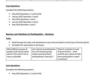 OCR Cambridge National Sports Studies Revision Cards for Unit R051