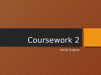 iGCSE English Language Coursework 2 Lesson