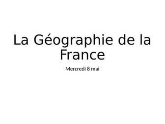 La Géographie de La France.
