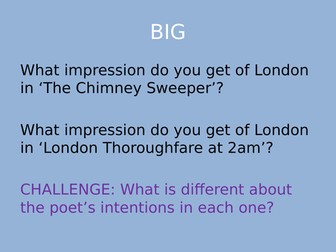 Comparison poetry KS3