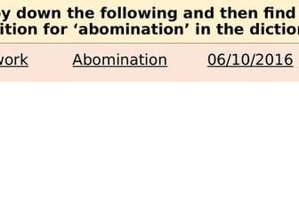 Animal Farm unit of work