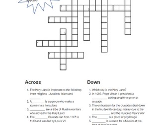 Crusades Crossword