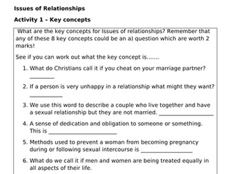 Revision activities GCSE religious studies