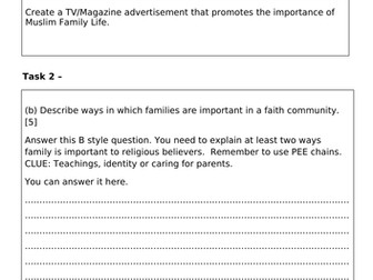 Activity booklet Relationships Christianity and Islam