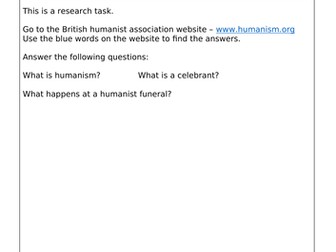 Activity booklet Life and death Christianity and Islam