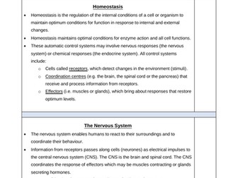 AQA GCSE Biology Paper 2 Topic Checklist