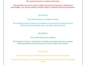 Fractions Decimals and Percentages - Test Practice Questions