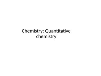 Full revision powerpoint AQA paper 1 Quantitative Chemistry