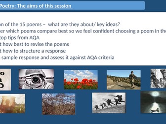 Revision lesson on AQA conflict anthology poetry