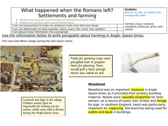 Changes in farming after the Romans left England