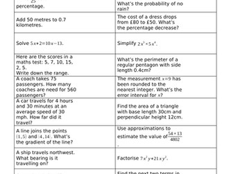 Foundation Maths GCSE Revision Workouts