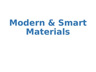 GSCE - Smart & Modern Materials & worksheet