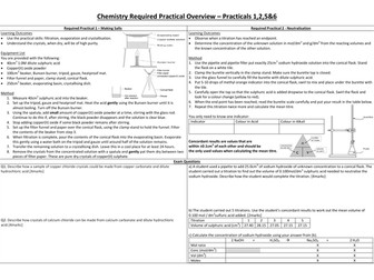 AQA GCSE Chemistry Required Practical Broadsheets