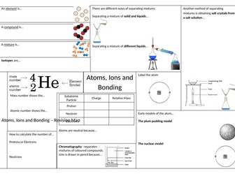 AQA GCSE Chemistry Exam 1 Revision Maps, Answers and Exam Practise