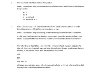 Sample Space Diagrams
