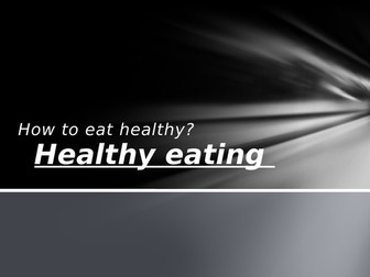 how to eat healthy?