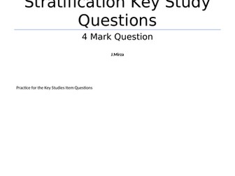 Stratification Key Studies Questions