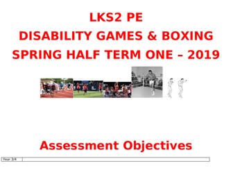 LKS2 Disability Sport and Boxing MTP