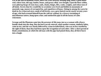 A Christmas Carol  GCSE model answer. Full marks.