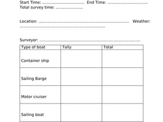 Editable Survey Sheet