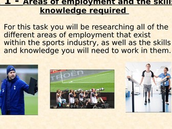 R055 - Working in the Sports Industry (Slides for delivery of Tasks 1-4)