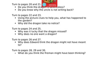 The Dragonsitter Comprehension Questions