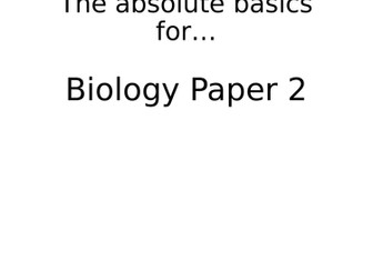 GCSE Combined Biology Paper 2 FT Revision booklet