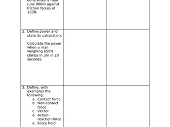 Edexcel Combined Science (9-1) CP7-8 Revision Activity