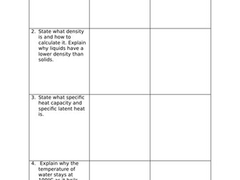 Edexcel Combined Science (9-1) CP12-13 Revision Activity