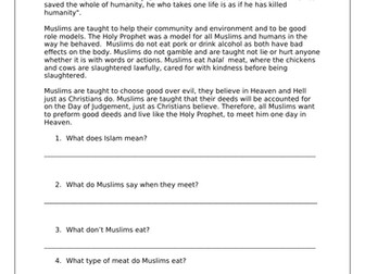 Islam worksheet