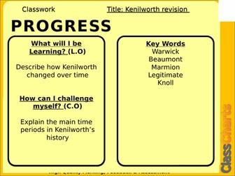 OCR SHP HISTORY AROUND US KENILWORTH CASTLE REVISION OF ALL QUESTIONS