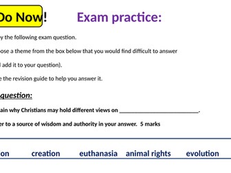 Christianity GCSE - Life and Death revision with exam technique