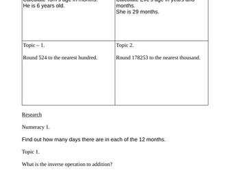 Place value, ordering & rounding integers, powers & roots homework pack. Maths KS3/GCSE.