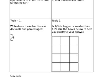 Fractions, decimals, percentages, ratio & proportion homework pack. Maths KS3/GCSE