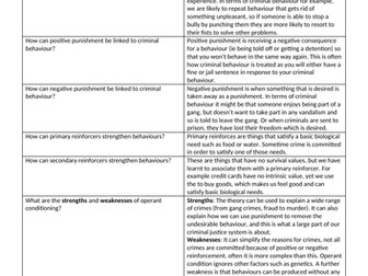 criminal psychology edexcel gcse folding revisional questions