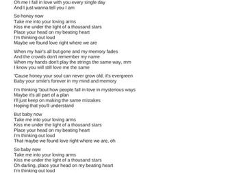 Evaluating sonnets and modern love songs