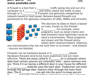 Introduction to Firewalls : Missing word activity
