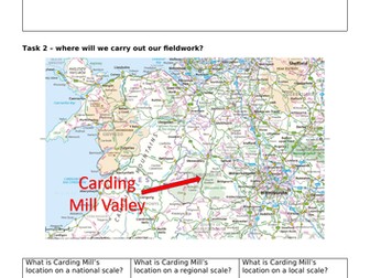 Carding Mill Valley - Full pack of resources for GCSE fieldwork